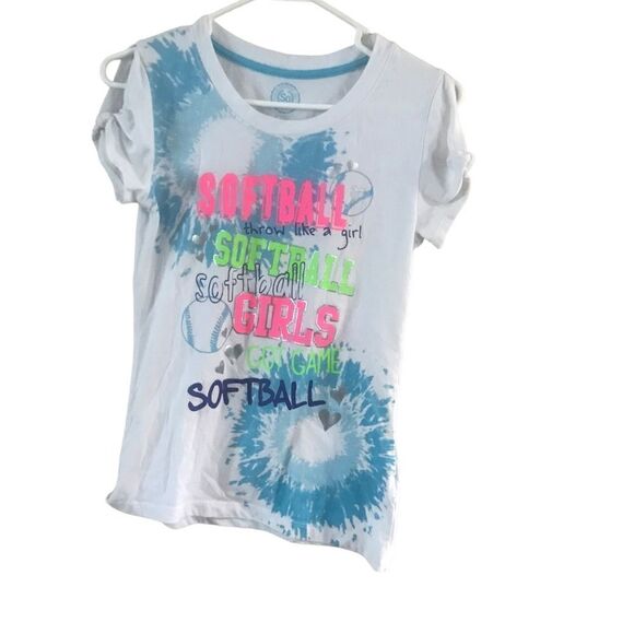SO Size large size 16 girls graphic white short sleeve shirt - Picture 2 of 7